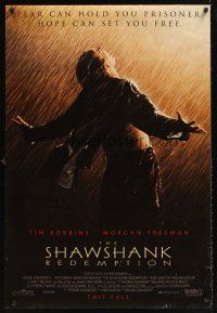 9k642 SHAWSHANK REDEMPTION advance DS 1sh '94 Tim Robbins, written by Stephen King!