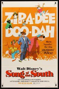 9k656 SONG OF THE SOUTH 1sh R80 Walt Disney, Uncle Remus, Br'er Rabbit & Br'er Bear!