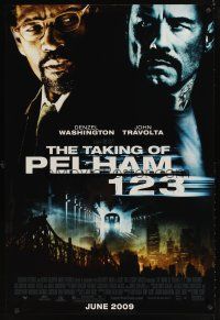 9k698 TAKING OF PELHAM 1 2 3 advance 1sh '09 Denzel Washington, John Travolta, remake!
