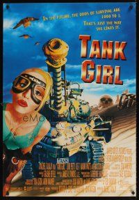 9k702 TANK GIRL 1sh '95 Naomi Watts, wacky Lori Petty with cool futuristic tank!