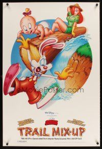 9k735 TRAIL MIX-UP DS 1sh '93 cartoon art Roger Rabbit, Baby Herman, Jessica Rabbit!