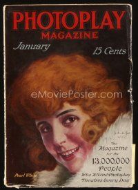 9m102 PHOTOPLAY magazine Jan 1916 art of Pearl White, William S. Hart, Mary Pickford & lots more!