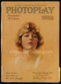 9m103 PHOTOPLAY magazine November 1917 artwork portrait of pretty Mae Murray!