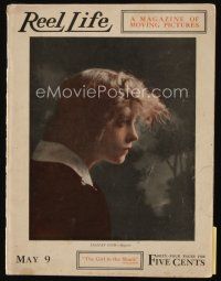 9m145 REEL LIFE magazine May 9, 1914 cover & interior story on pretty young Lillian Gish!