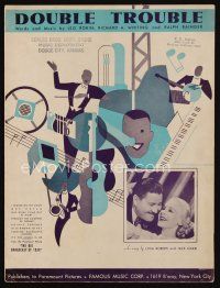 9m400 BIG BROADCAST OF 1936 sheet music '36 cool deco artwork, Oakie, Roberti, Double Trouble!