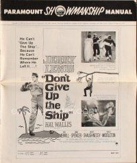 9m265 DON'T GIVE UP THE SHIP pressbook '59 full-length image of Jerry Lewis in Navy uniform!