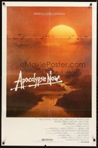 9p378 APOCALYPSE NOW Aust 1sh '79 Francis Ford Coppola, cool art of helicopters over river!