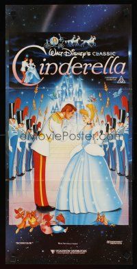 9p562 CINDERELLA Aust daybill R90s Walt Disney classic romantic musical fantasy cartoon!