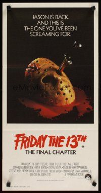 9p639 FRIDAY THE 13th - THE FINAL CHAPTER Aust daybill '84 Part IV, this is Jason's unlucky day!