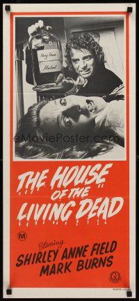 9p693 HOUSE OF THE LIVING DEAD Aust daybill '73 Shirley Anne Field & Mark Burns, horror!