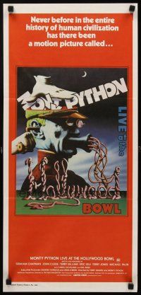 9p792 MONTY PYTHON LIVE AT THE HOLLYWOOD BOWL Aust daybill '82 great wacky meat grinder image!