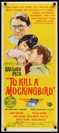 9p931 TO KILL A MOCKINGBIRD Aust daybill '62 Gregory Peck, from Harper Lee's classic novel!