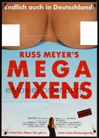 9p289 UP! German '86 Russ Meyer directed, Margo Winchester, Mega Vixens, outrageous topless image!