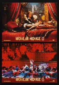 9p374 MOULIN ROUGE 2 German LCs '01 super sexy Nicole Kidman, directed by Baz Luhrmann!