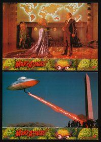 9p074 MARS ATTACKS! 2 Spanish LCs '96 directed by Tim Burton, Jack Nicholson, alien terror!