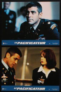 9p112 PEACEMAKER 12 French LCs '97 great action images of George Clooney & sexy Nicole Kidman!