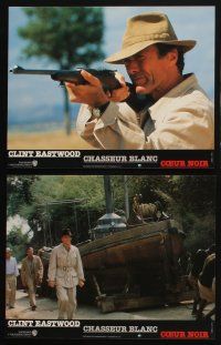9p118 WHITE HUNTER, BLACK HEART 12 French LCs '90 Clint Eastwood as director John Huston!