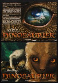 9p328 DINOSAUR 8 German LCs '00 Disney, great images of prehistoric dinosaurs!