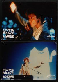 9p336 HOME OF THE BRAVE 8 EnglishGerman LCs '86 wild images of Laurie Anderson in concert!