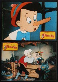 9p347 PINOCCHIO 8 German LCs R80s Disney classic fantasy cartoon about a wooden boy!