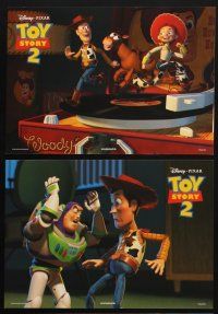 9p356 TOY STORY 2 8 German LCs '00 Woody, Buzz Lightyear, Disney and Pixar animated sequel!