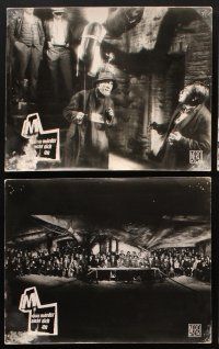 9p235 M 7 German 9.5x11.75 stills R60 Fritz Lang classic, Peter Lorre, cool different images!
