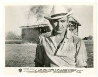 9r071 BAND OF ANGELS 8x10 still '57 close up of angry Clark Gable by burning house!