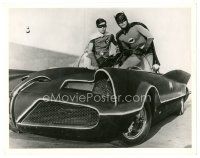 9r084 BATMAN TV 8x10 still '66 Adam West & Burt Ward in costume in the Batmobile!
