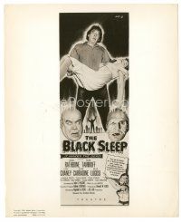 9r103 BLACK SLEEP 8x10 still '56 Lon Chaney Jr., Lugosi, Carradine, Rathbone, art from the insert!