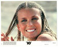 9r024 '10' 8x10 mini LC #8 '79 great close up of sexy freckled Bo Derek & her cornrows!