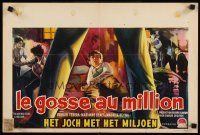 9t618 BOY WHO STOLE A MILLION Belgian '60 Maurice Reyna, art of boy cowering w/money!