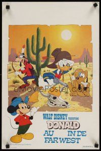 9t646 DONALD DUCK GOES WEST Belgian R80s Disney, great cartoon image of Donald in cowboy outfit!