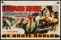 9t671 GREAT WAR Belgian '61 art of Vittorio Gassman, Alberto Sordi & Silvana Mangano!