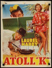 9t793 UTOPIA Belgian '51 wacky art of Stan Laurel, Oliver Hardy & sexy Suzy Delair!