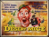 9t123 DESERT MICE British quad '59 Alfred Marks, Dora Bryan, Reginald Beckwith, wacky art!