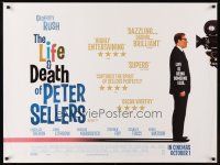 9t141 LIFE & DEATH OF PETER SELLERS advance DS British quad '04 Geoffrey Rush in the title role!