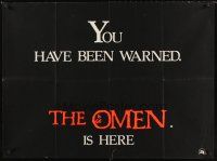 9t147 OMEN teaser British quad '76 Gregory Peck, Lee Remick, Satanic horror, you have been warned!