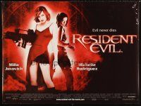 9t149 RESIDENT EVIL DS British quad '02 Paul W.S. Anderson, Milla Jovovich, Michelle Rodriguez!