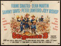9t150 SERGEANTS 3 British quad '62 John Sturges, Frank Sinatra, Rat Pack parody of Gunga Din!