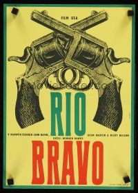 9t226 RIO BRAVO Czech 11x16 '67 Howard Hawks, John Wayne, Dean Martin, Vaca art of old guns!