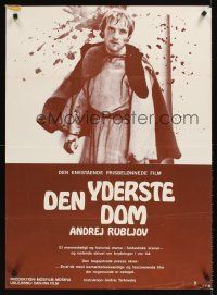 9t378 ANDREI RUBLEV Danish '66 Andrei Tarkovsky, cool image of Anatoli Solonitsyn in title role!