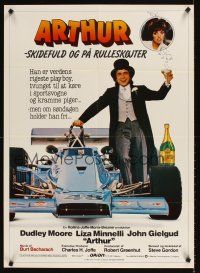 9t379 ARTHUR Danish '81 drunken Dudley Moore about to get in an F1 race car!
