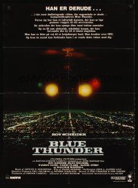 9t386 BLUE THUNDER Danish '83 Roy Scheider, Warren Oates, cool helicopter over city image!