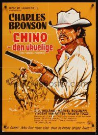 9t391 CHINO Danish '73 different art of Charles Bronson with rifle by Lundvald!