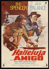 9t420 IT CAN BE DONE, AMIGO Danish '72 action art of Jack Palance & Bud Spencer!