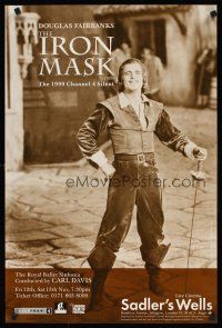 9t171 IRON MASK English double crown R99 best full-length portrait of Douglas Fairbanks, Sr!