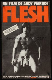 9t570 ANDY WARHOL'S FLESH French R80s different image of naked Joe Dallesandro w/candles!