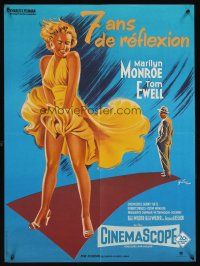9t589 SEVEN YEAR ITCH French 23x32 R80s best art of Marilyn Monroe's skirt blowing by Grinsson!