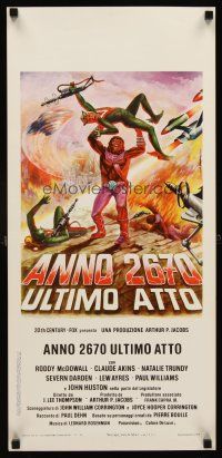 9t312 BATTLE FOR THE PLANET OF THE APES Italian locandina '74 great Spagnoli sci-fi art!