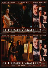 9t261 FIRST KNIGHT set of 4 Spanish 18x26s '95 Richard Gere, Sean Connery as Arthur, Julia Ormond!